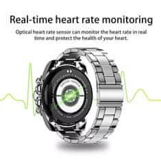 Cool Mango Moška chytré sportovní hodinky s měřičem srdečního tepu a krevního tlaku, elegantní hodinky (smart funkce) - Smarty