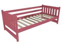 eoshop Dětská postel BARBORA "DP 024" (Barva dřeva: barva růžová, Rozměr: 80 x 200 cm)
