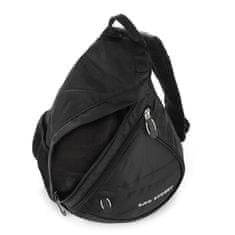 Módní černý sportovní batoh přes jedno rameno