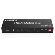 HDMI Matrix 6/2 Spacetronik SPH-M620 4K 60Hz