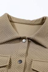 OMG! Dámská košilová bunda Colgrenore khaki XXL
