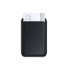 Vegan-Leather Magnetic Wallet Stand (iPhone 12/13/14/15 all models) - černá