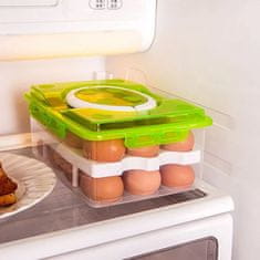 shumee Chladnička nádoba/box na vejce na 24 kusů - zelená