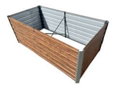 Vyvýšený záhon AGRO BED 200 x 77 x 100 cm, 3D design dřevo, kov, samostatně