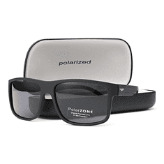 Camerazar Pánské UV polarizační sluneční brýle s pouzdrem, matně černé, šedé čočky