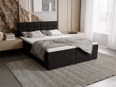 Veneti Čalouněná postel 140x200 ELSIE 2 s úložným prostorem - antracit