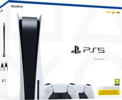 Sony PlayStation 5 (verze slim) + 2x DualSense Wireless Controller