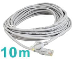 ISO Síťový kabel RJ45-RJ45, 10m šedá