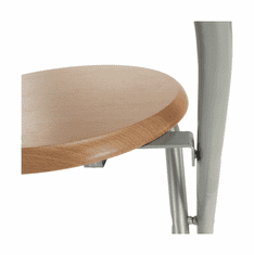 KONDELA Barová židle, buk/aluminium, BOXER