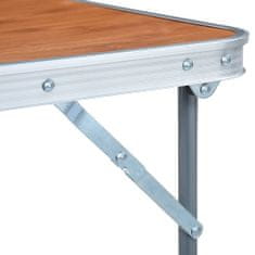 Greatstore Skládací kempingový stůl s kovovým rámem 80 x 60 cm