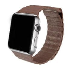 Daklos Kožený magnetický řemínek na Apple Watch - hnědý - 42 / 44 mm