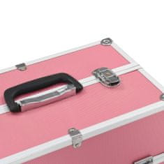 shumee Kosmetický kufřík 37 x 24 x 35 cm růžový hliník