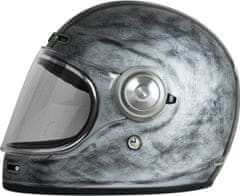 Origine Retro helma na moto VEGA CUSTOM matná stříbrná L
