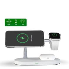 Tech-protect A12 3in1 MagSafe bezdrátová nabíječka na mobil / AirPods / Apple Watch, bíla