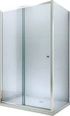 Mexen Apia sprchový kout posuvný 100x100, sklo transparent, chrom + vanička (840-100-100-01-00-4010)