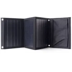 SC005 cestovní solární nabíječka 2x USB 22W (82 x 24 cm), černá