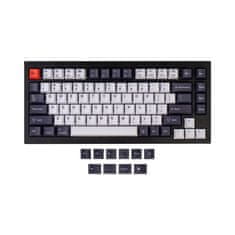 Keychron Vyměnitelné klávesy OEM Dye-Sub PBT Keycaps Set, Bluish Black White