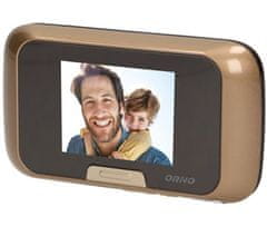 Orno Digitální dveřní kukátko s kamerou ORNO OR-WIZ-1101, 3,2" LCD, zlaté