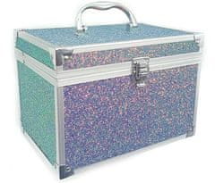 Třpytivý kosmetický kufřík měnící barvu - Modro-fialovo-růžová záře
