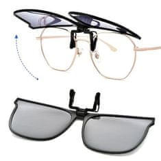 VIVVA® Klipové polarizační sluneční brýle Flip-up , ovál 60x54 mm | CLIPONZ