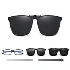 VIVVA® Klipové polarizační sluneční brýle Flip-up , ovál 60x54 mm | CLIPONZ